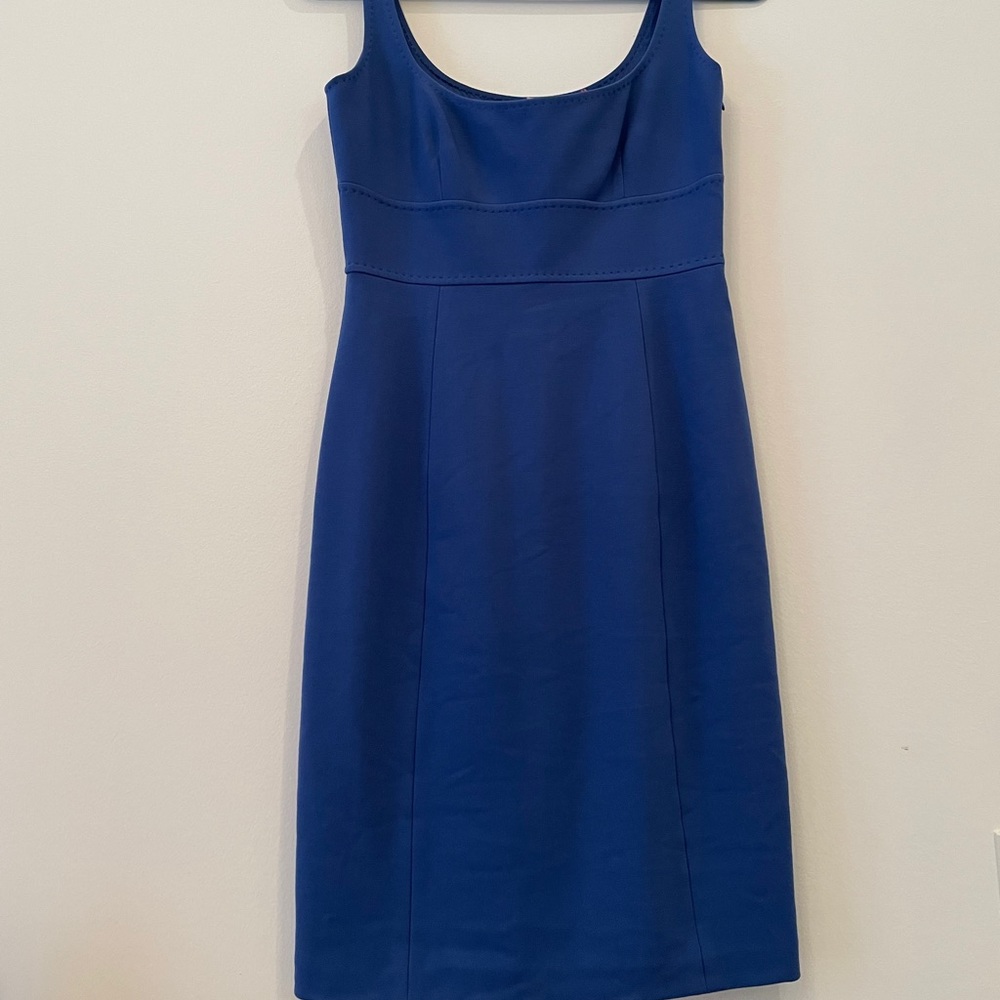 Blue scoop neck dress